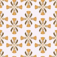 Stencil Style Scottish Thistle Seamless Pattern N3