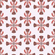 Stencil Style Scottish Thistle Seamless Pattern N4