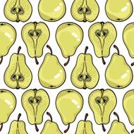 Pattern with ripe pears N17