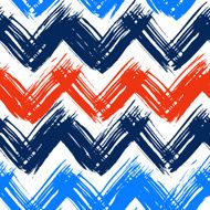 Chevron pattern hand painted with bold brushstrokes