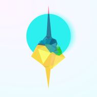 Technology Meets Art Abstract Vector Background