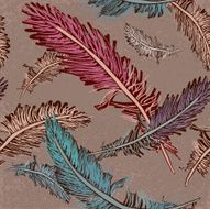 seamless feather pattern N2