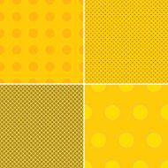 Set of Polka Dot Patterns (Yellow)