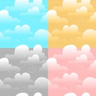 Seamless Clouds Background - 4 Flavors