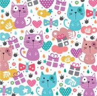 meow cat illustration wallpaper