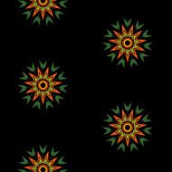 Lace floral colorful ethnic ornament pattern