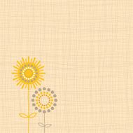 Retro background with lines and flowers N2