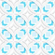 White pointy rhombuses with blue flat seamless