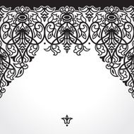 Vector seamless border in Victorian style N28