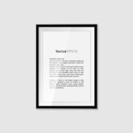 Realistic blank frame on a white background
