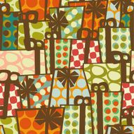 Retro gift boxes pattern