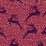Seamless Christmas Reindeer Pattern