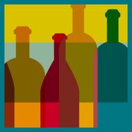 Art background Wine restaurant concept Vector