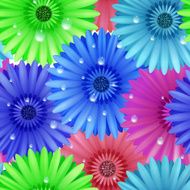 Seamless flower gerbera patter