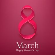 March 8 greeting card Background template for International Womans Day