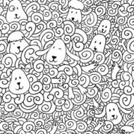 Seamless background- Dogs