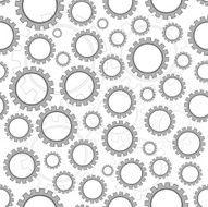 Abstract gears over white