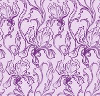 Irises Floral Seamless