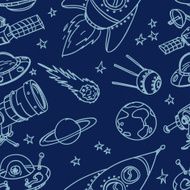 Seamless background - Outerspace elements