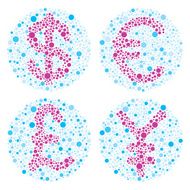 Dotted money signs