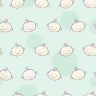 squiggles seamless baby faces