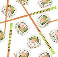 Sushi Chopsticks Repeating Pattern