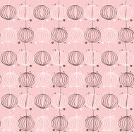 Vector Retro Icon in a Pink Seamless Pattern