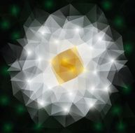 Abstract polygonal flower