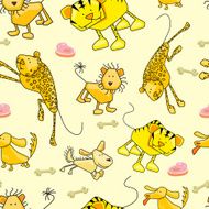 Seamless background - Wildlife animals