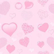 Seamless background - Hearts shape