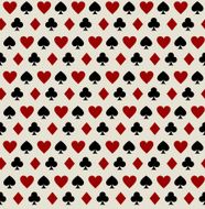 Seamless pattern with playing card suits