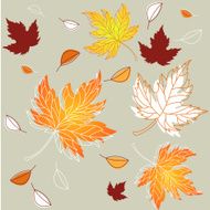 Seamless autumn leaves background N3