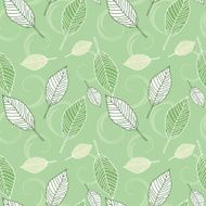 Seamless Retro Leaves Background