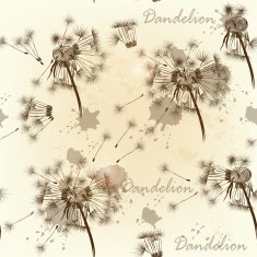 Seamless wallpaper pattern with dandelions N2