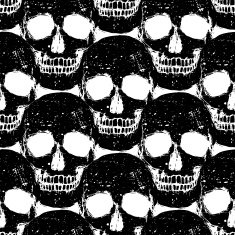 Skull grunge seamless pattern