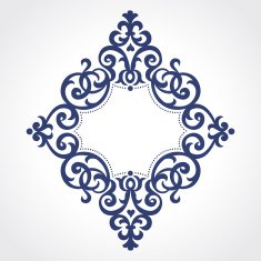 Vector ornate frame in Victorian style N4