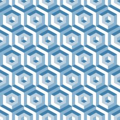 3d seamless abstract with hexagonal elements Vector illustration