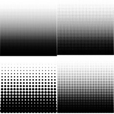 Vector illustration set of halftone