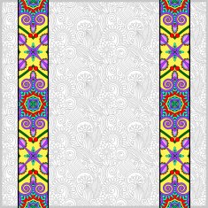 lace border stripe in ornate floral background vector illustrat
