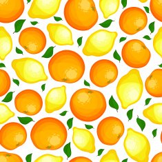 seamless pattern from lemons and oranges