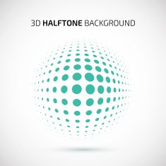Abstract perspective background with halftone N3