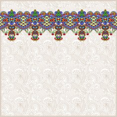 ornate floral background with ornament stripe