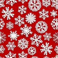Seamless pattern of paper snowflakes