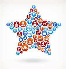 Star Vote and Elections USA Patriotic Icon Pattern