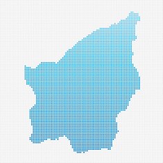 San Marino Map Blue Dot Pattern