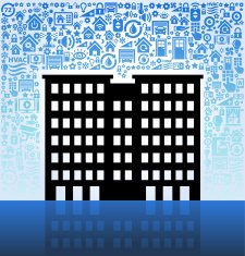 Building on Home Automation and Security Vector Background