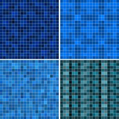 set of abstract blue check pattern background