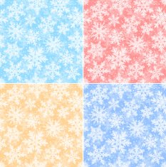 Seamless Snowflakes Background Set