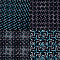 set of abstract sign pattern background
