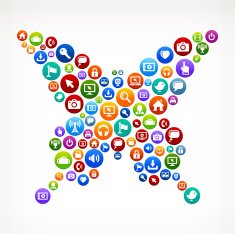 Butterfly Technology Internet and Web Media Icon Pattern N2